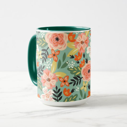 Garden Floral Pattern Tasse (Vorderseite Links)