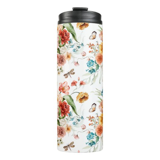 Garden Floral Pattern Thermosbecher (Vorderseite)