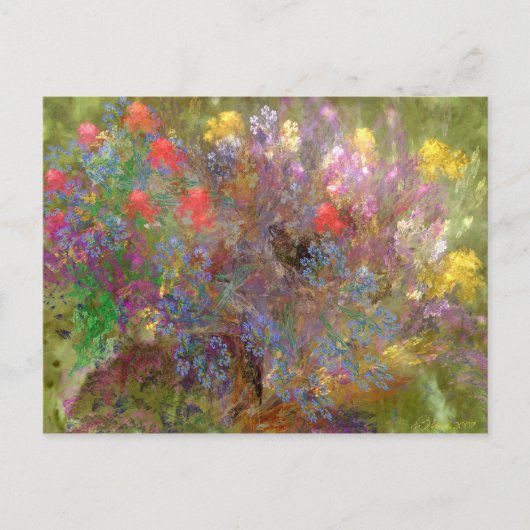 Garden Floral Postkarte (Vorderseite)