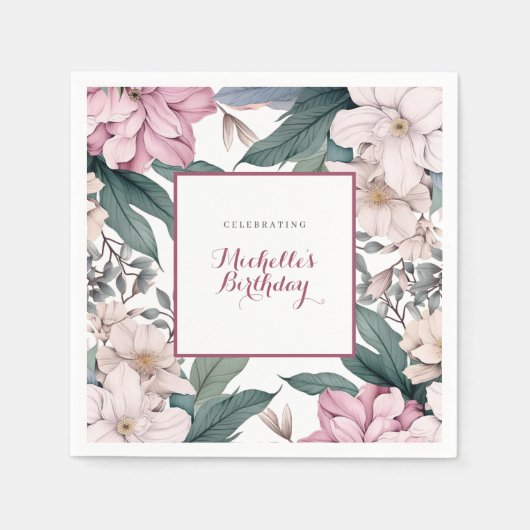 Garden Floral Serviette (Vorderseite)