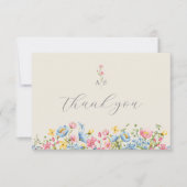 Garden Floral Verlobung Dankeskarte (Vorderseite)