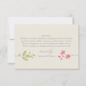 Garden Floral Verlobung Dankeskarte (Rückseite)