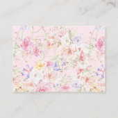 Garden Floral Wavy Modernes Brautparty Kisses Begleitkarte (Rückseite)