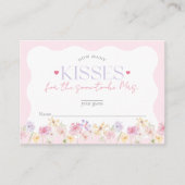 Garden Floral Wavy Modernes Brautparty Kisses Begleitkarte (Vorderseite)