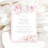 Garden Floral Wavy Wildblume Modernes Brautparty Einladung