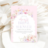 Garden Floral Wavy Wildblume Modernes Brautparty Einladung