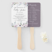 Garden Floral Wedding Program Hand Fans Fächer (Vorne und Hinten)