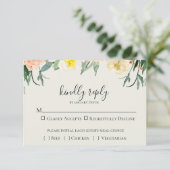 Garden Floral Wedding RSVP Card Karte (Stehend Vorderseite)