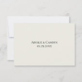 Garden Floral Wedding RSVP Card Karte (Rückseite)