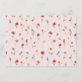 Garden Floral Wildblume Brautparty Rezept Begleitkarte (Rückseite)