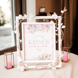 Garden Floral Wildblume Modern Bridal Kisses Game Poster