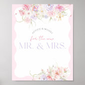 Garden Floral Wildblume Moderne Bridal Wünsche Gam Poster (Vorne)