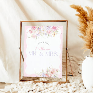 Garden Floral Wildblume Moderne Bridal Wünsche Gam Poster