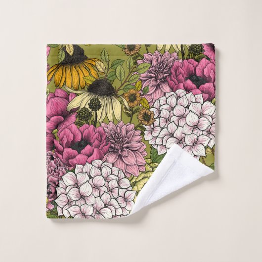 Garden florals 2 badhandtuch set (Waschlappen)