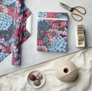 Garden florals geschenkpapier