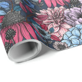 Garden florals geschenkpapier (Rolleneckpunkt)