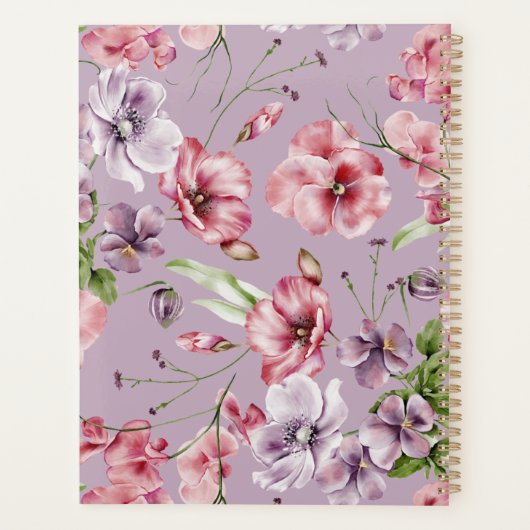 Garden Florals Personalisiert Planer (Rückseite)