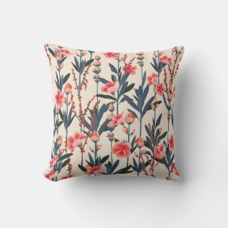 Garden Florals: Tropical Botanical Vintag Kissen