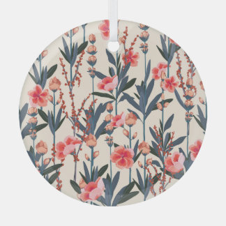 Garden Florals: Tropical Botanical Vintag Ornament Aus Glas