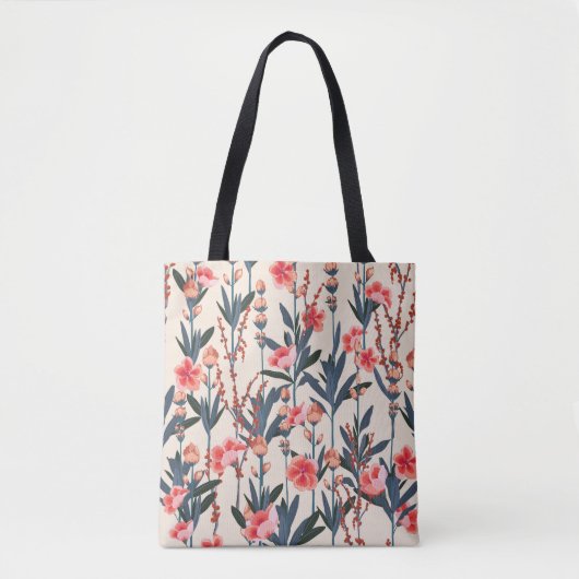 Garden Florals: Tropical Botanical Vintag Tasche (Vorderseite)