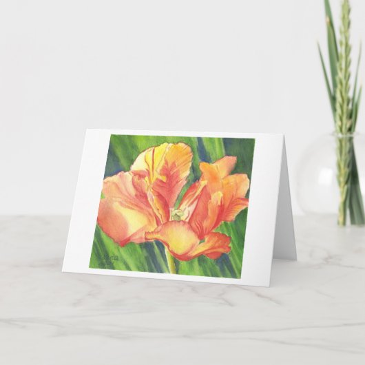 Garden Flourish watercolor art greeting card Karte (Vorderseite)