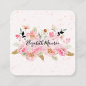 Garden Flowers Hair Stylist Salon Makeup Terminkarte (Vorderseite)