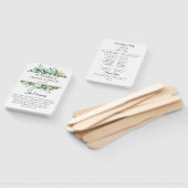 Garden Foliage Bouquet Wedding Program Fans Fächer (Non-assembled)