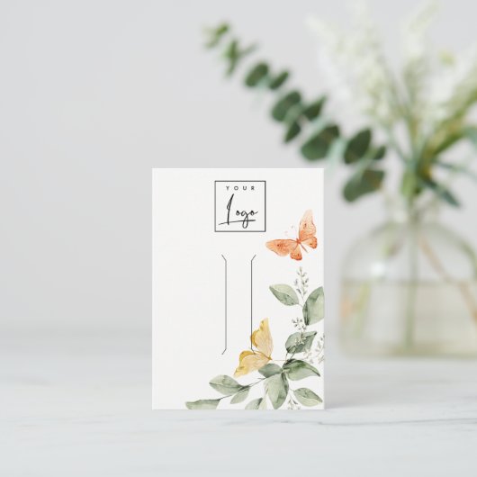 Garden Foliage Butterfells Logo-Haarschnitt-Displa Visitenkarte (Stehend Vorderseite)