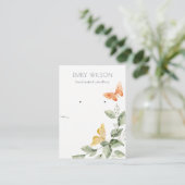 Garden Foliage Butterfly Oring Necklace Display Visitenkarte (Stehend Vorderseite)