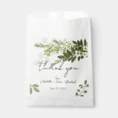 Garden Foliage Grüne Reben Hochzeit Vielen Dank Geschenktütchen (Vorderseite)