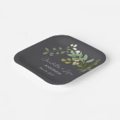 Garden Foliage Grüne Reben Hochzeitsfeier Pappteller (Gewinkelt)