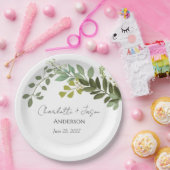 Garden Foliage Grüne Reben Hochzeitsfeier Pappteller (Party)