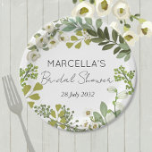 Garden Foliage Grünes Brautparty Pappteller