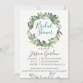 Garden Foliage Wreath Bridal Dusche Einladung (Vorderseite)
