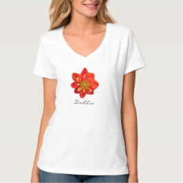 Garden Foto Orange Dahlia Blume Text T-Shirt