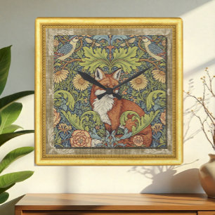 Garden Fox, Art Nuovo W. Morris, Gerahmte Uhr