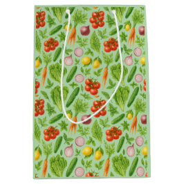 Garden-Fresh Veggies Gift Bag — Medium | Green Mittlere Geschenktüte