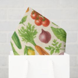 Garden-Fresh Veggies Tissue — Medium | Cream Seidenpapier