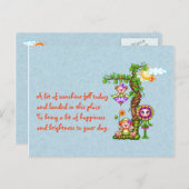 Garden Friends Pixel Art Postkarte (Vorne/Hinten)