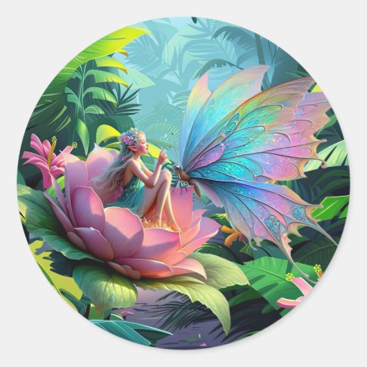 Garden Friends Runder Aufkleber (Vorderseite)