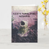 Garden Frog Karte (Gelbe Blume)