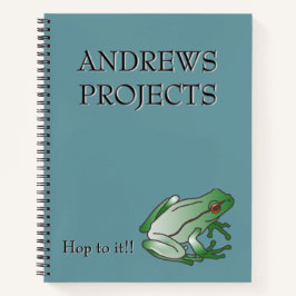 Garden Frog Spiral Notebook Notizblock