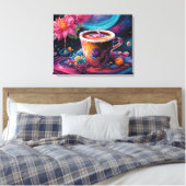 Garden Galaxy Kaffee Leinwanddruck (Insitu (Schlafzimmer))