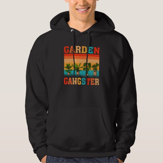 Garden Gangster Planter Gardening Gardener Hoodie (Vorderseite)