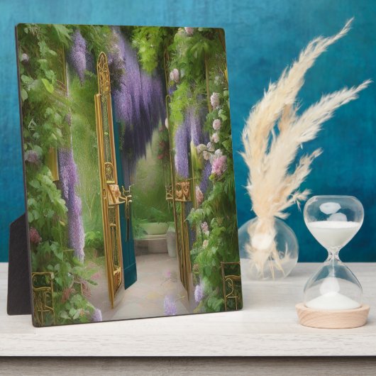 Garden Gate and Wisteria Fotoplatte (Seite)