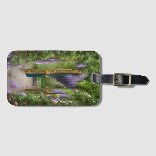 Garden Gate and Wisteria Gepäckanhänger (Vorderseite (Horizontal))