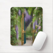 Garden Gate and Wisteria Mousepad (Mit Mouse)