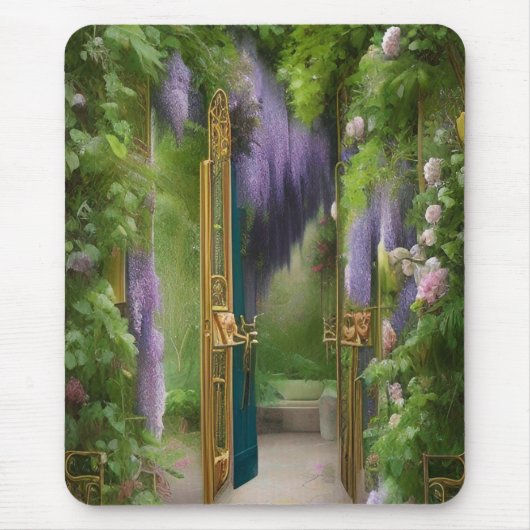 Garden Gate and Wisteria Mousepad (Vorne)