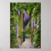 Garden Gate and Wisteria Poster (Vorne)