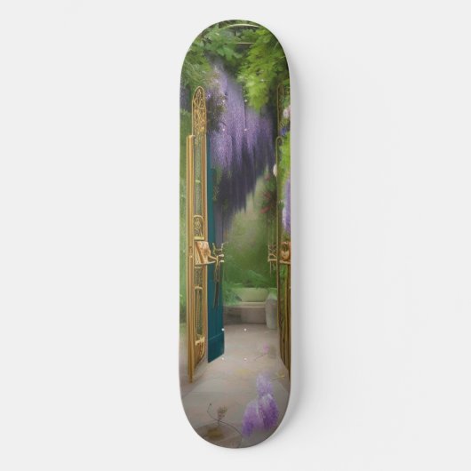 Garden Gate and Wisteria Skateboard (Vorderseite)